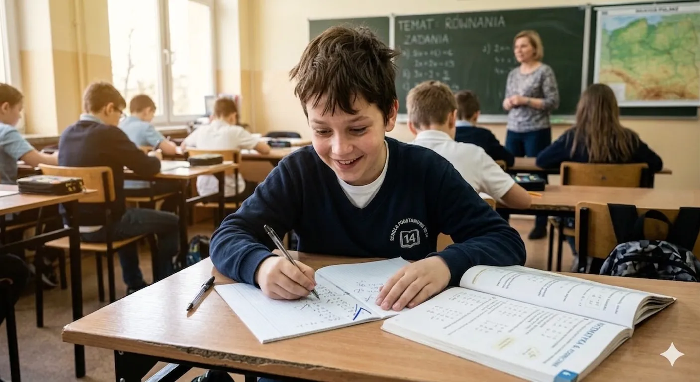 Piątka na koniec roku — uczeń po korepetycjach